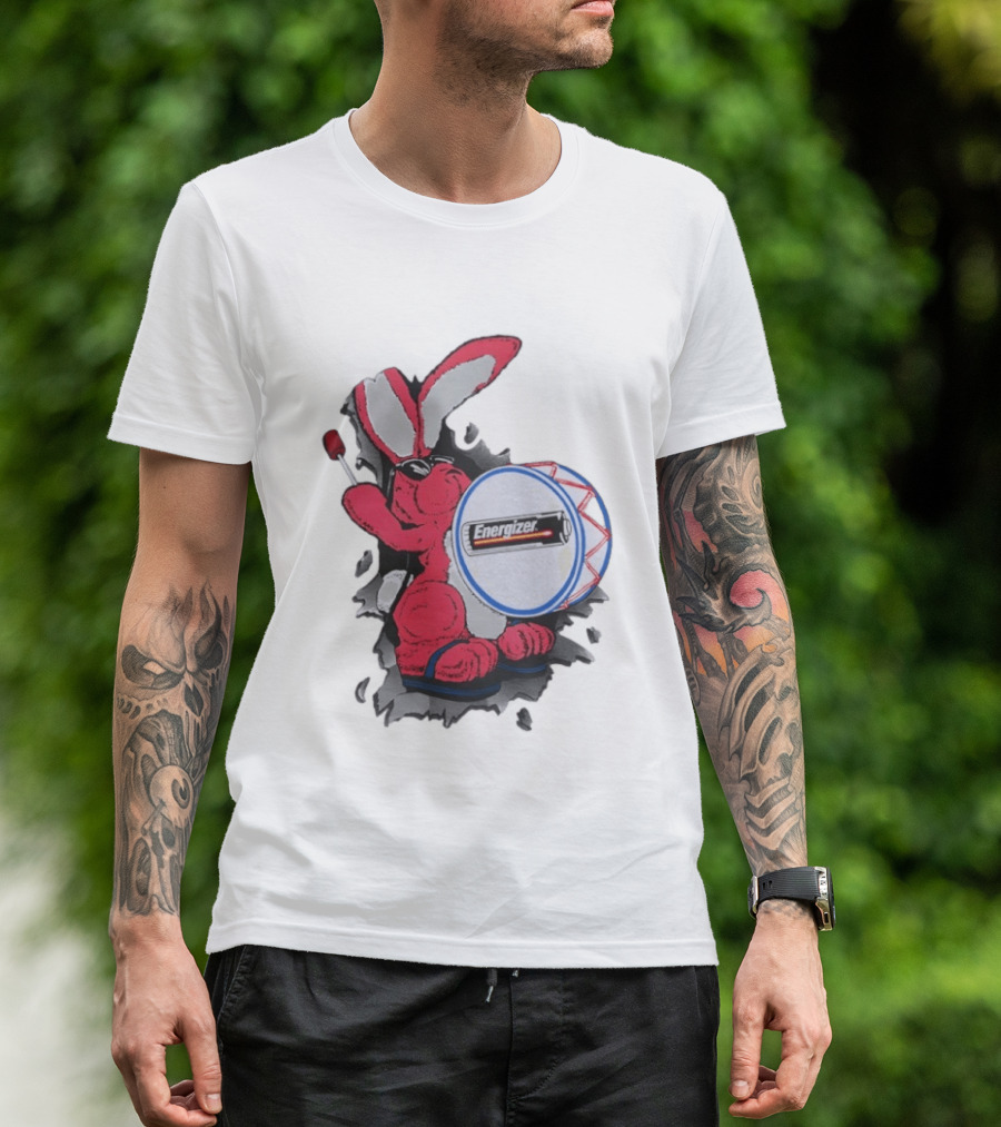 Energizer Bunny Vintage 90s Battery Drumming T-Shirt