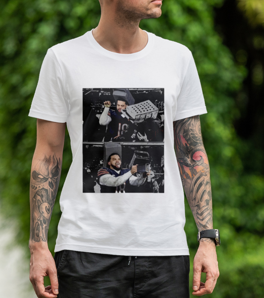 Caleb Cheese Grater Chicago Bear Football Fan Meme T-Shirt