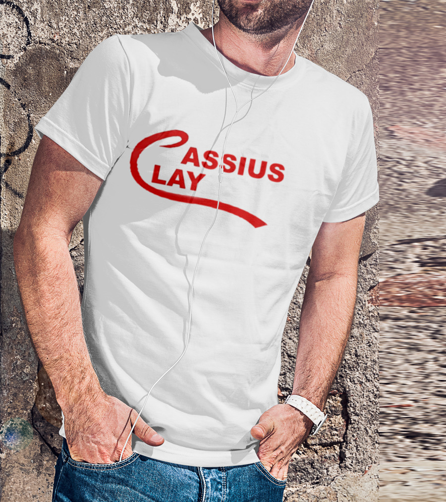 Cassius Clay Muhammad Ali Red Text Stylish Nostalgic T-Shirt