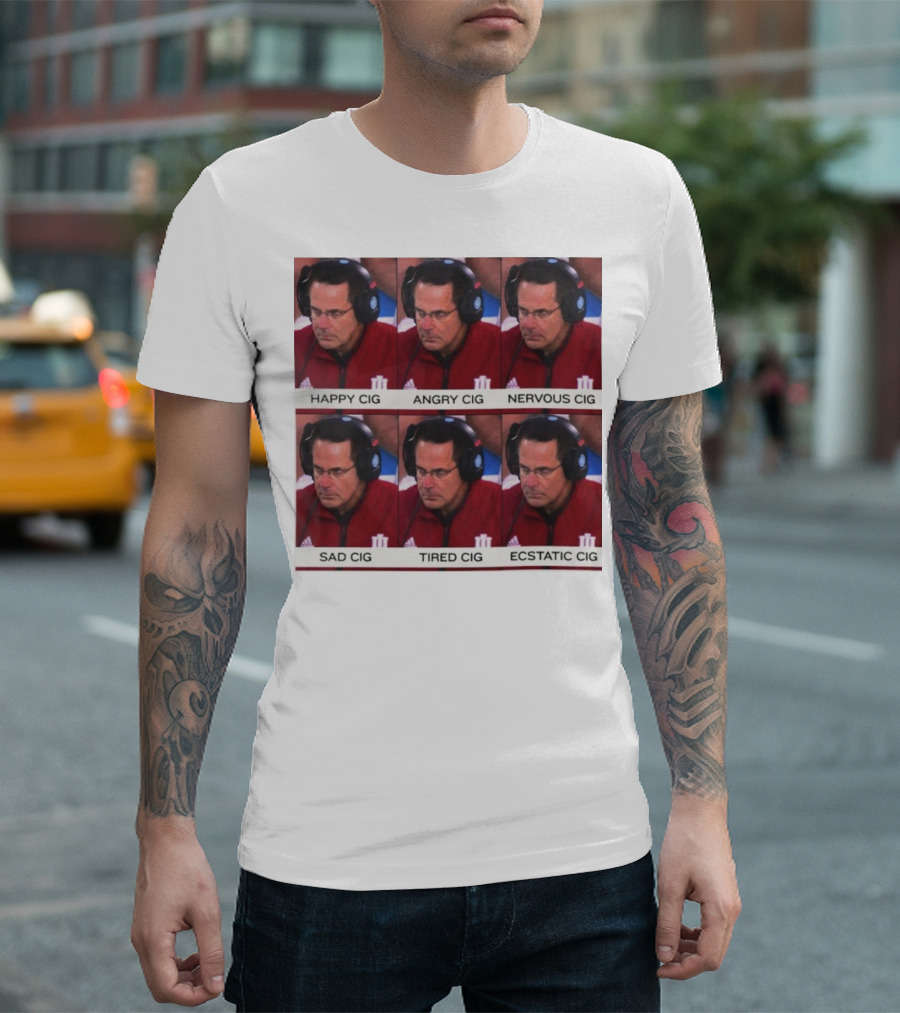 Coach Cignetti Happy Angry Nervous Sad Tired Ecstatic Meme T-Shirt