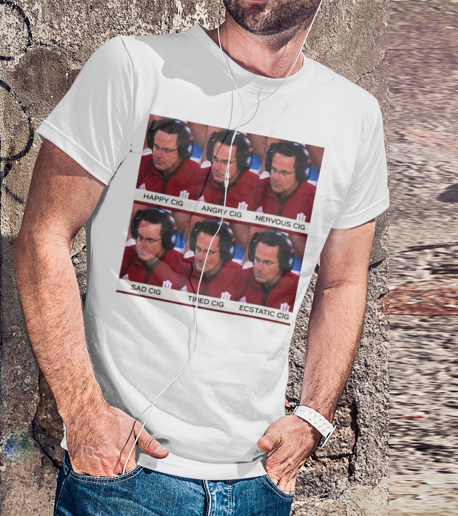 Coach Cignetti Happy Angry Nervous Sad Tired Ecstatic Meme T-Shirt