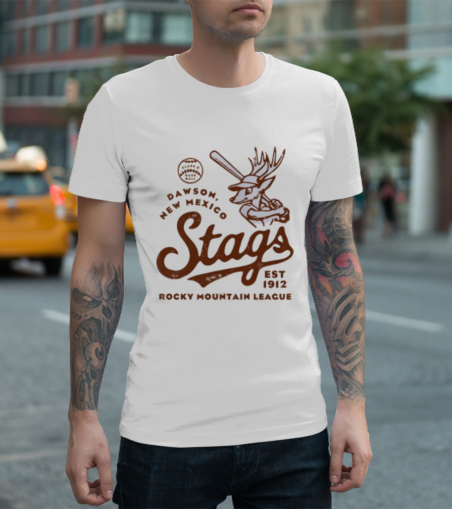 Dawson New Mexico Stags Baseball 1912 Rocky Mountain League T-Shirt