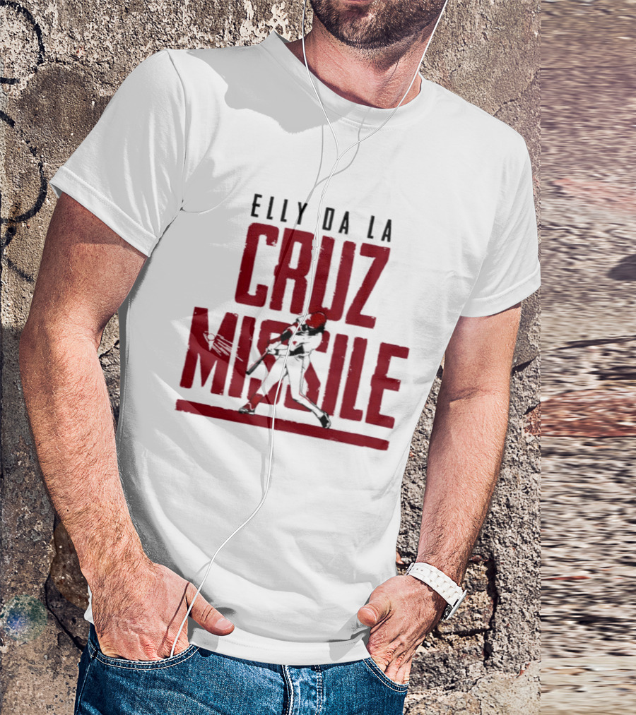 Elly De La Cruz Missile Cincinnati Reds MLB T-Shirt