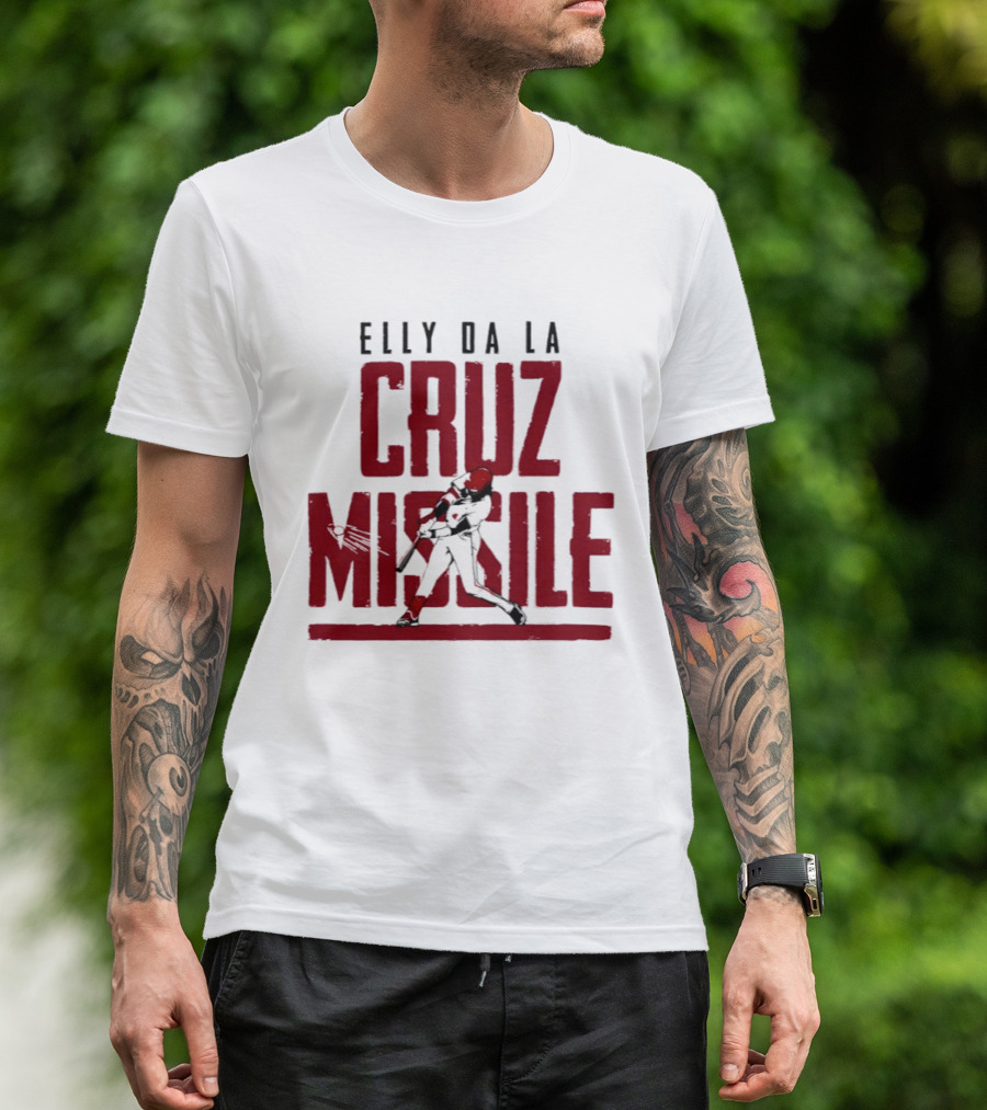 Elly De La Cruz Missile Cincinnati Reds MLB T-Shirt