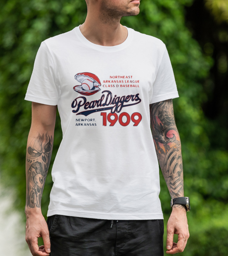 Northeast Arkansas League Class D Baseball Pearl Diggers Newport Arkansas 1909 T-Shirt