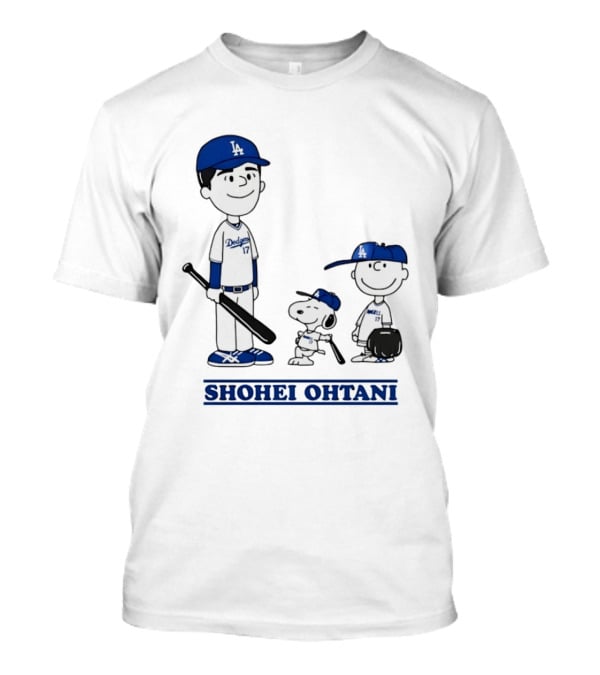 Snoopy Shohei Ohtani Los Angeles Dodgers Baseball Peanuts T-Shirt