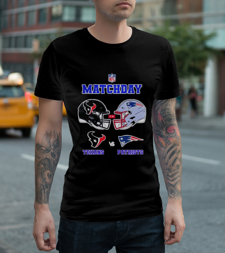 NFL Matchday Houston Texans Vs New England Patriots January 18 Gillette Stadium Rivalry Edition T-Shirt