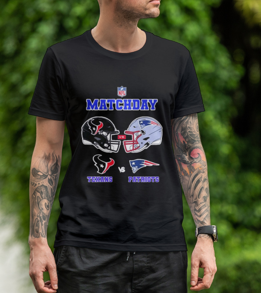 NFL Matchday Houston Texans Vs New England Patriots January 18 Gillette Stadium Rivalry Edition T-Shirt
