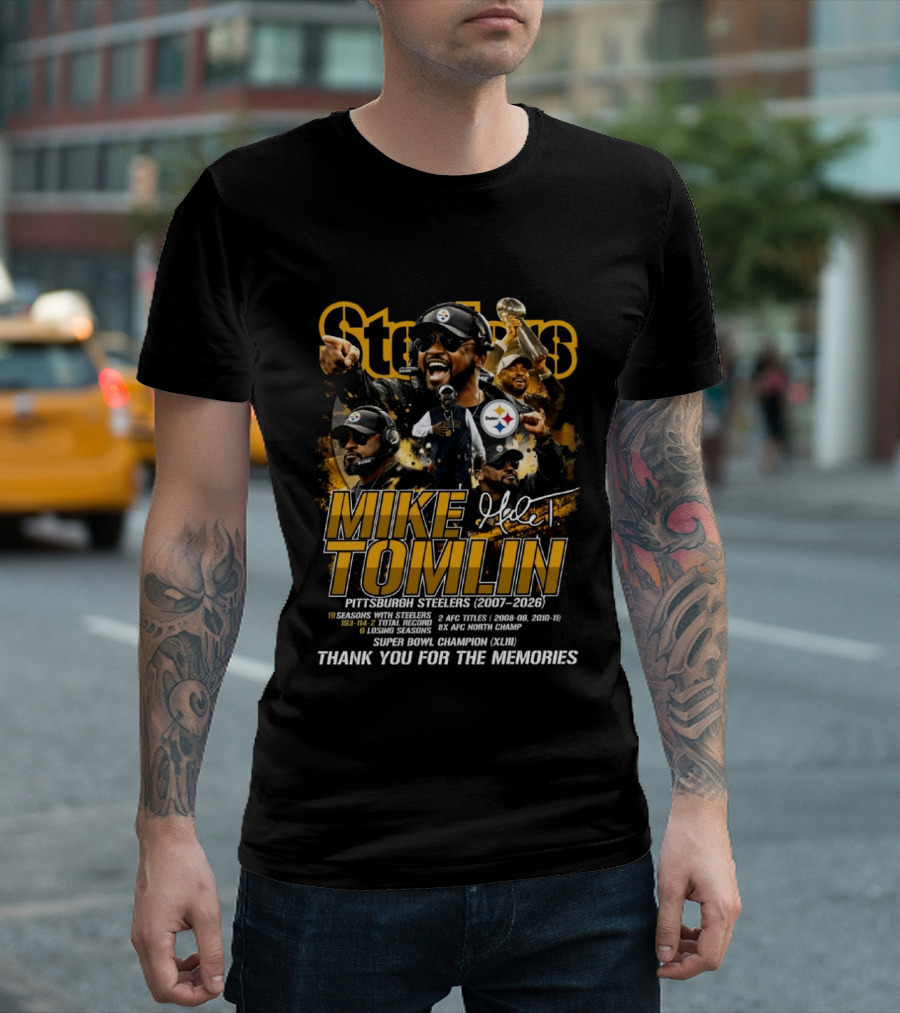 Mike Tomlin Pittsburgh Steelers 2007 2026 Super Bowl Champion Thank You T-Shirt