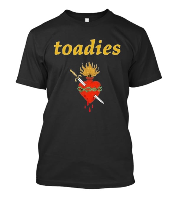Toadies Sacred Heart Flaming Sword And Crown Of Thorns T-Shirt