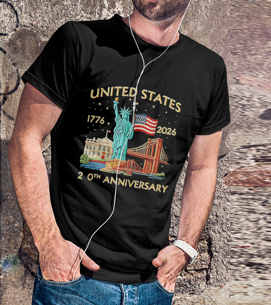 United States 250th Anniversary Statue Of Liberty White House 1776 2026 T-Shirt