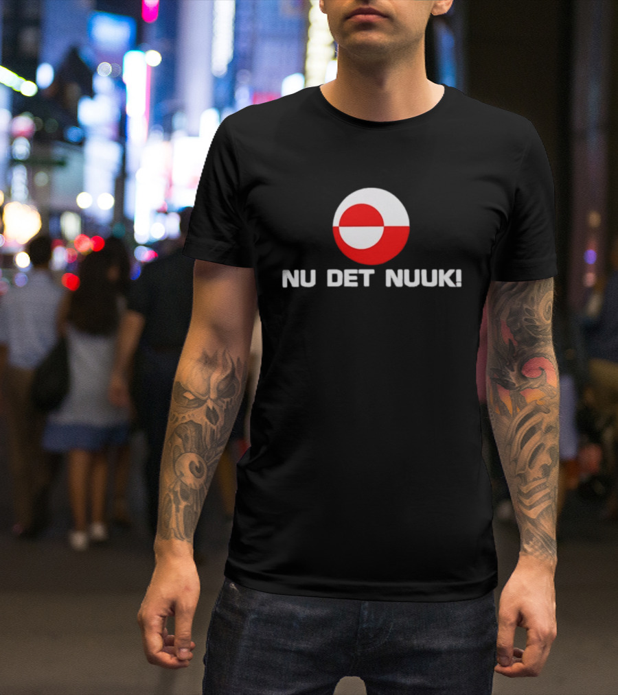 Nu Det Nuuk Greenland Flag Circle T-Shirt