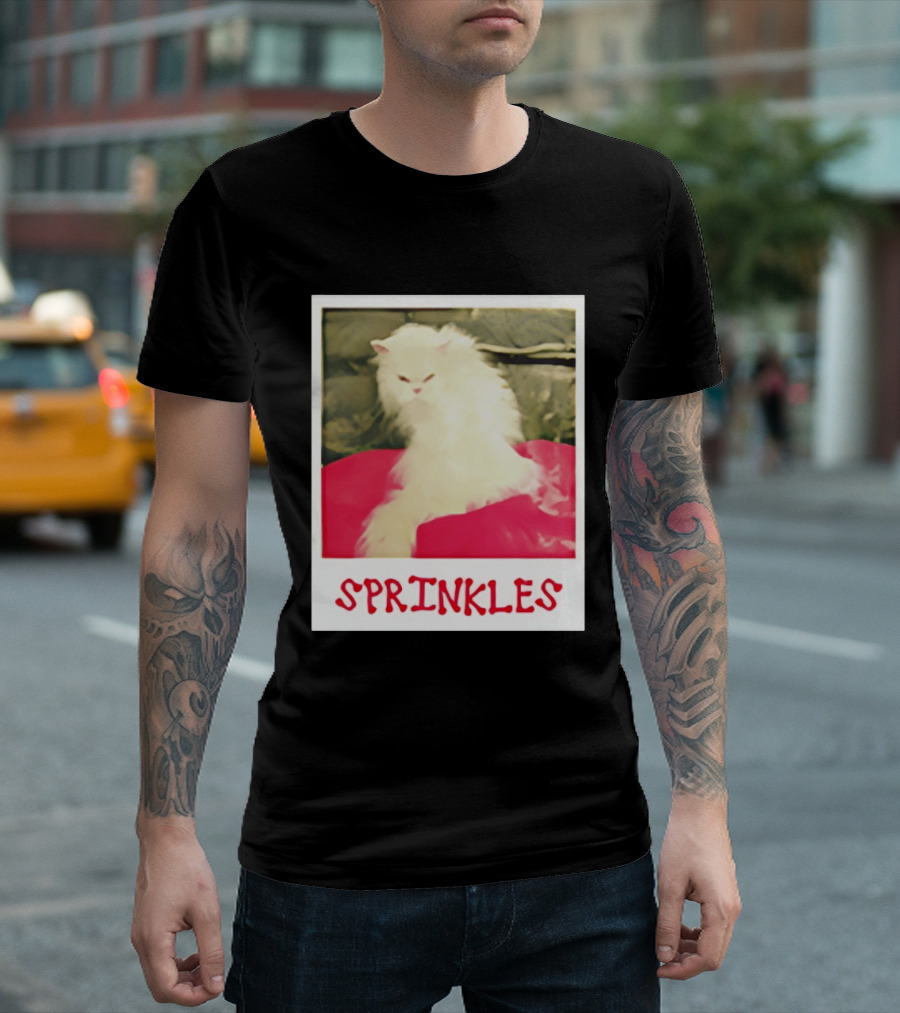 Office Angela Martin Sprinkles Cat Image Pólvora T-Shirt