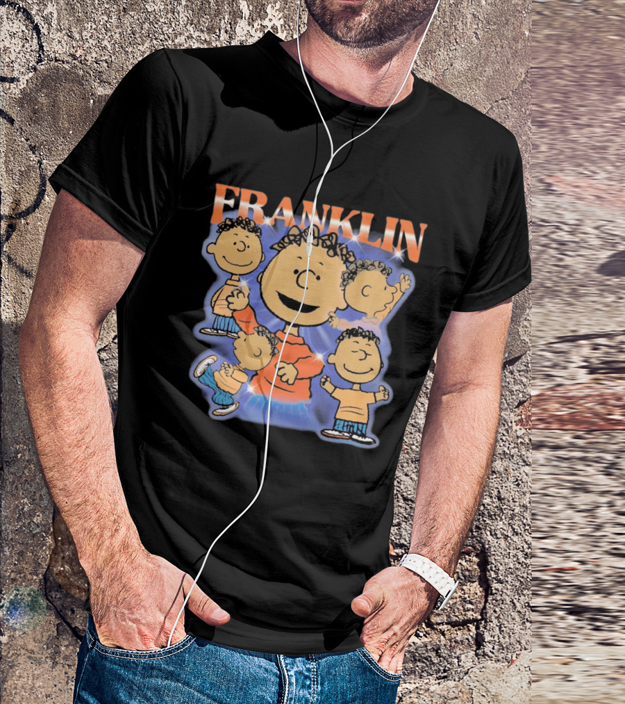 Peanuts Franklin Cartoon Character Classic Nostalgic Illustrations T-Shirt