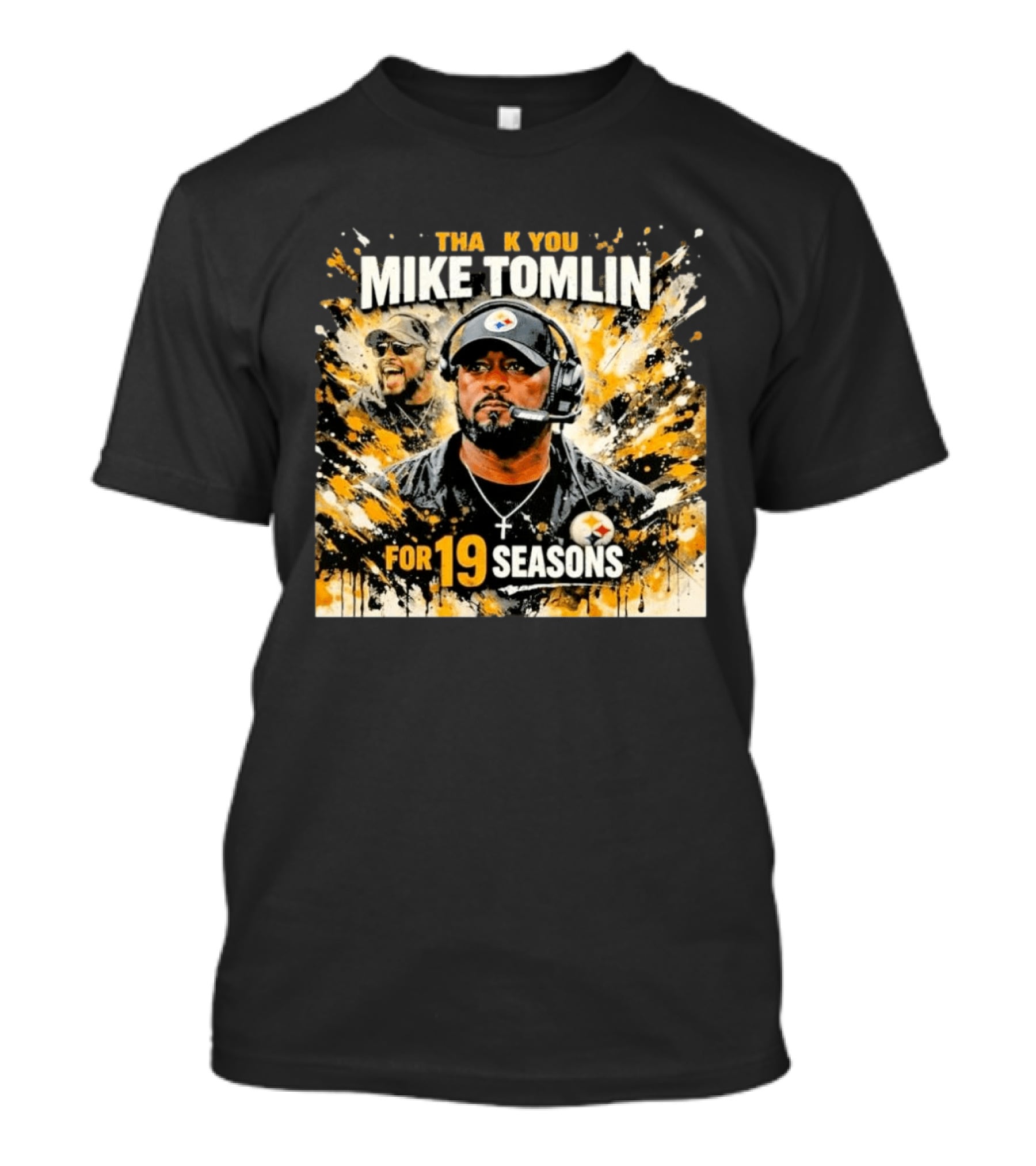 Pittsburgh Steelers Thank You Mike Tomlin For 19 Seasons T-Shirt
