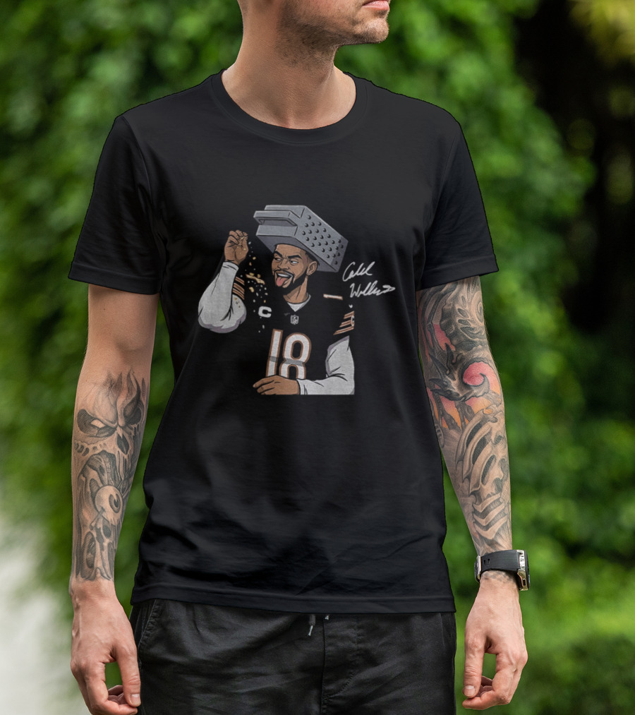 Caleb Williams Cheese Grating Chicago Bears Bear Down 18 Jersey T-Shirt