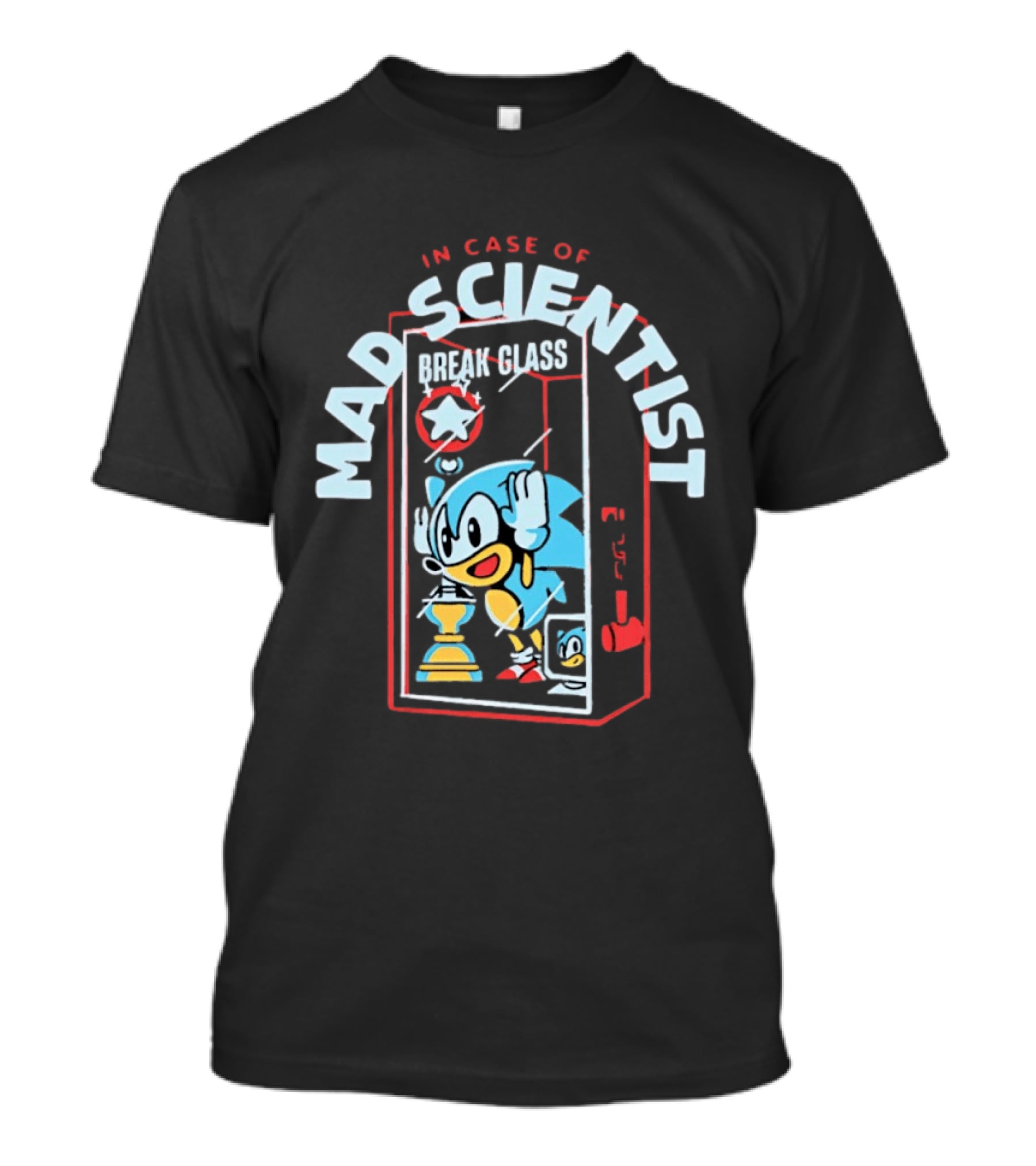 In Case Of Mad Scientist Break Glass Sonic Emergency Box T-Shirt