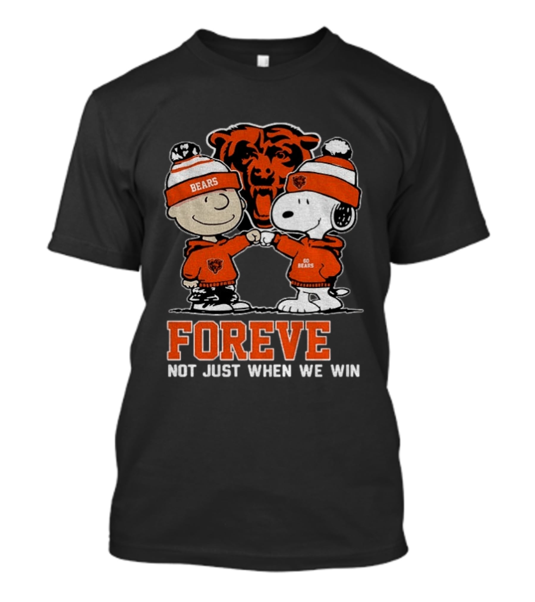 Snoopy Charlie Brown Chicago Bears Football Forever Not Just When We Win T-Shirt