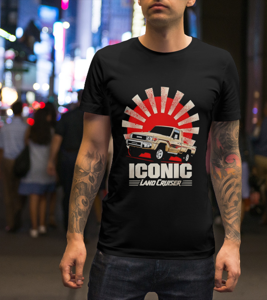 Iconic Toyota Land Cruiser Vintage Sunburst T-Shirt