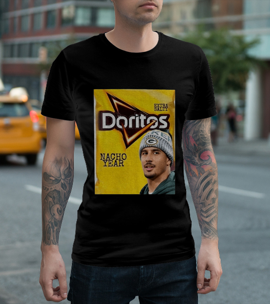 Doritos Nacho Year Extra Salty Green Bay Packers Football Beanie T-Shirt