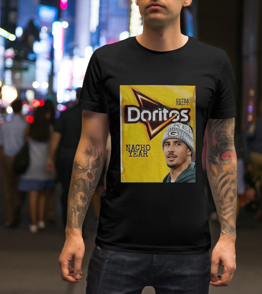 Doritos Nacho Year Extra Salty Green Bay Packers Football Beanie T-Shirt