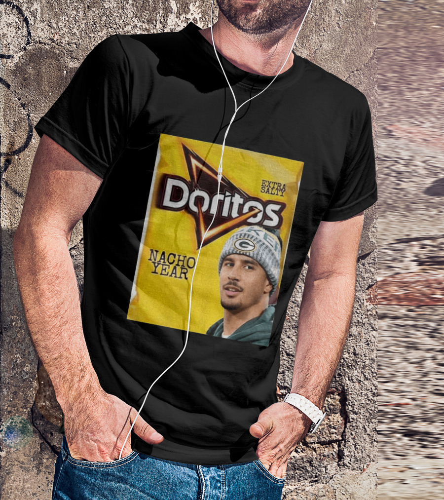 Doritos Nacho Year Extra Salty Green Bay Packers Football Beanie T-Shirt