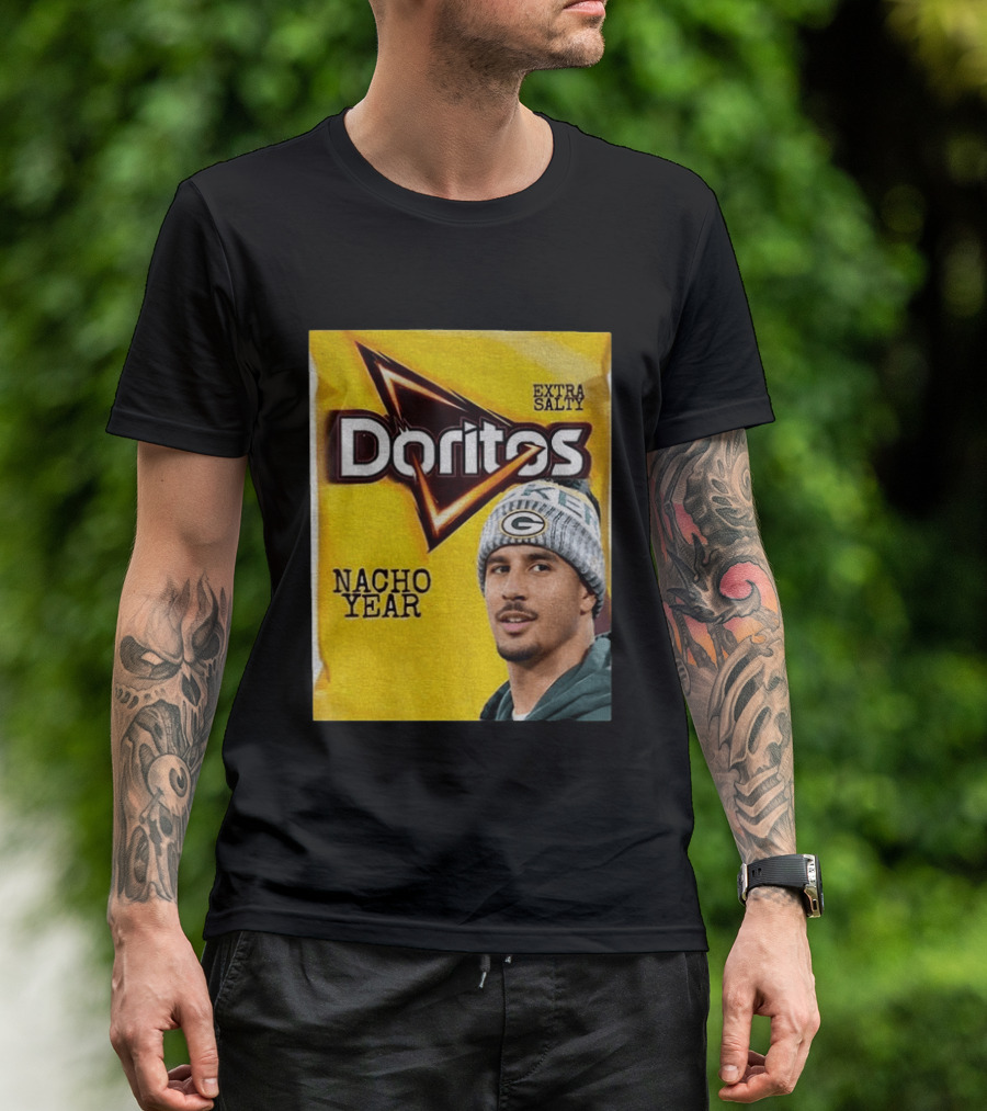 Doritos Nacho Year Extra Salty Green Bay Packers Football Beanie T-Shirt
