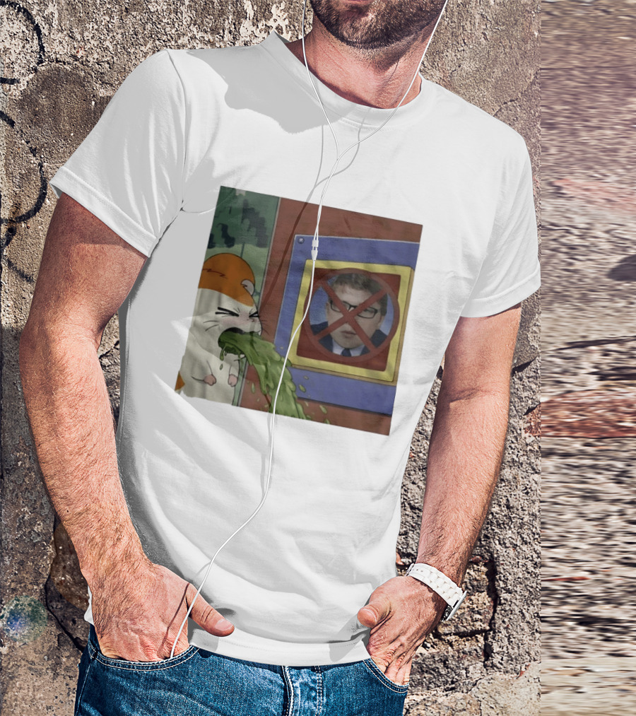 Hamtaro Vomiting Meme No Entry Sign Meme Face T-Shirt