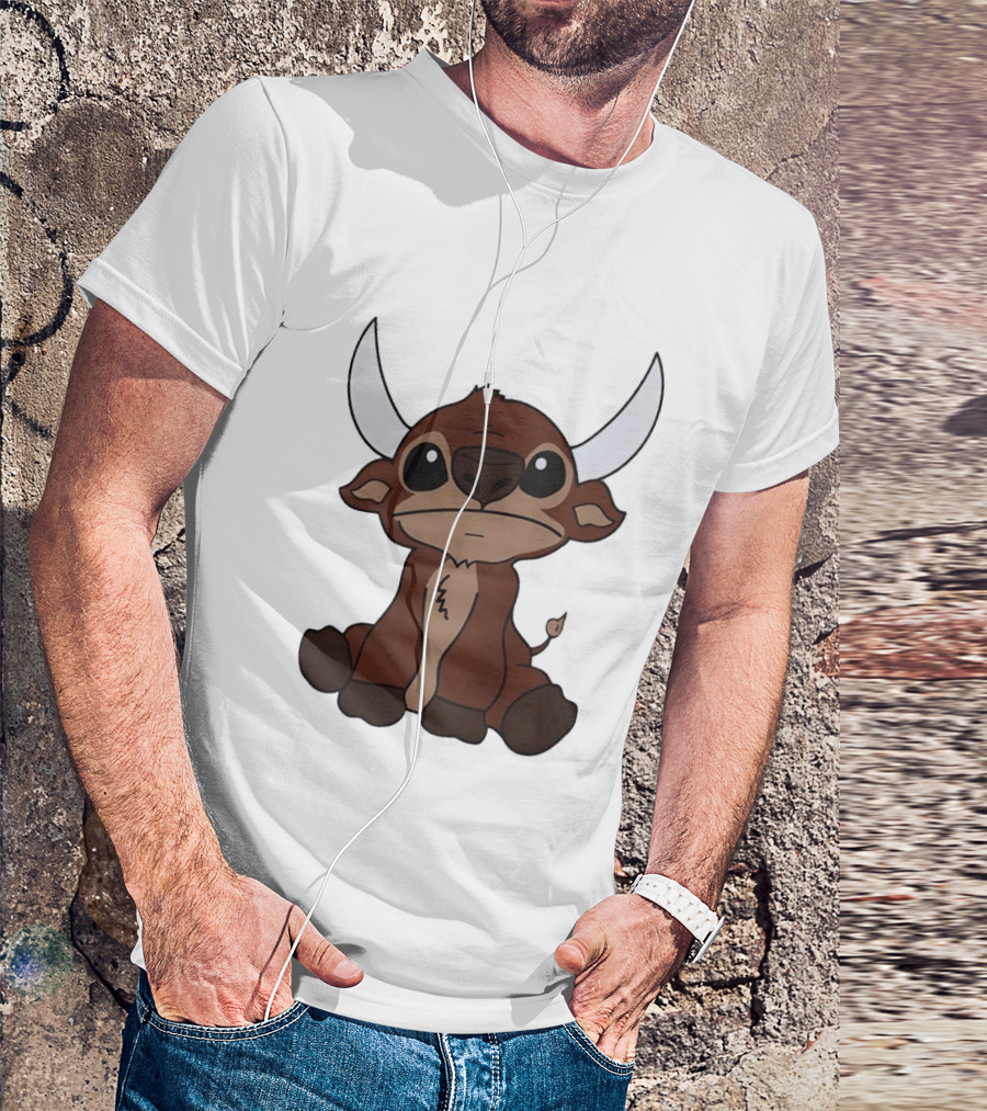 Minotaur Buffalo Bills Cute Cartoon Minotaur Character With Big Horns T-Shirt
