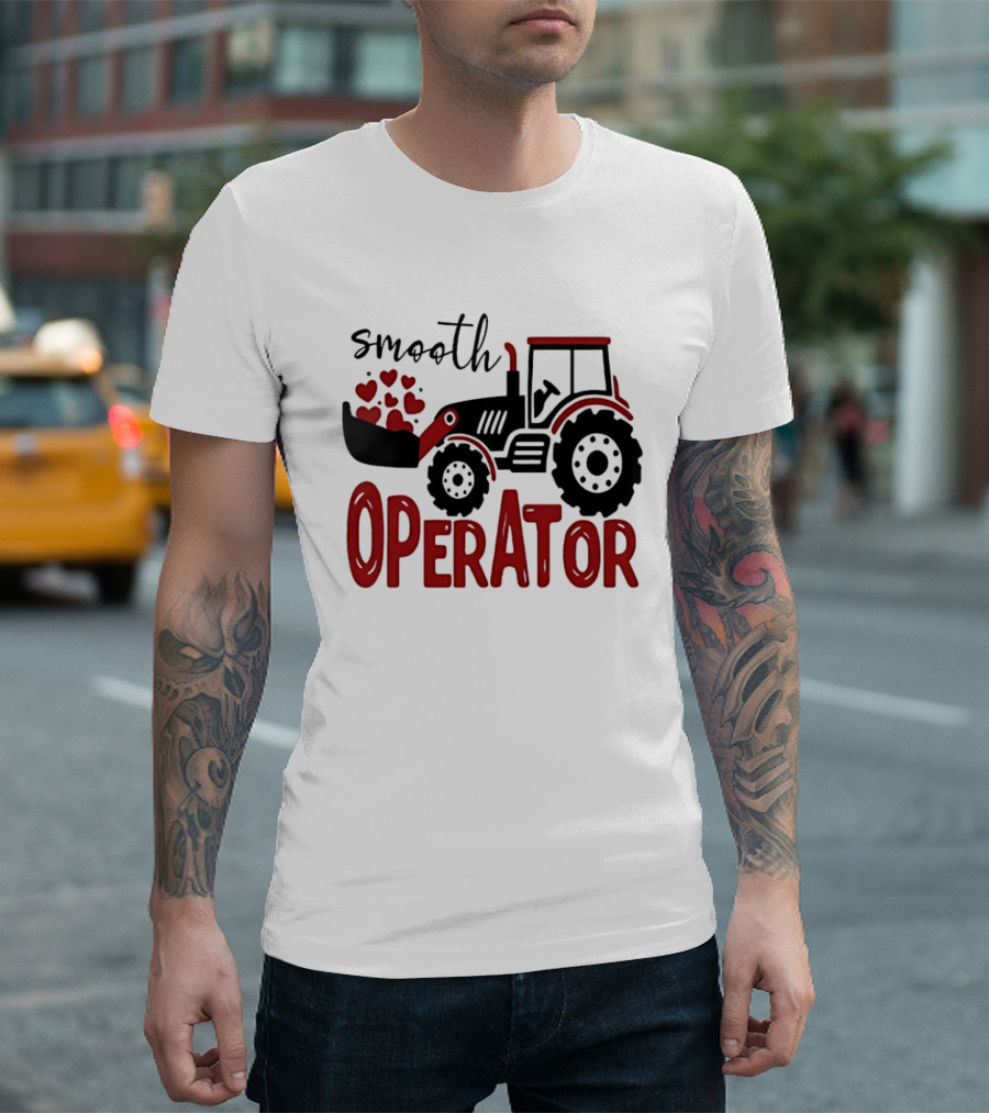 Smooth Operator Toddler Tractor Hearts T-Shirt