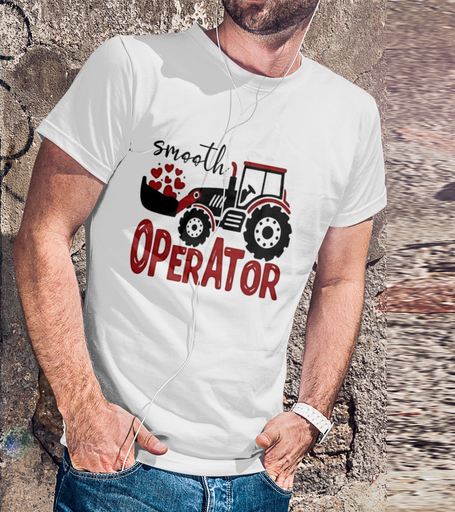 Smooth Operator Toddler Tractor Hearts T-Shirt