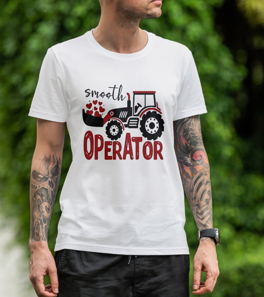 Smooth Operator Toddler Tractor Hearts T-Shirt