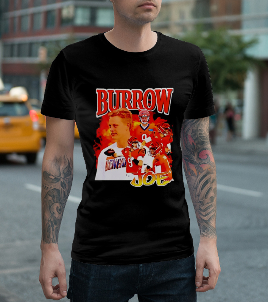 Burrow Joe 9 Cincinnati Bengals Football Star Blazing T-Shirt