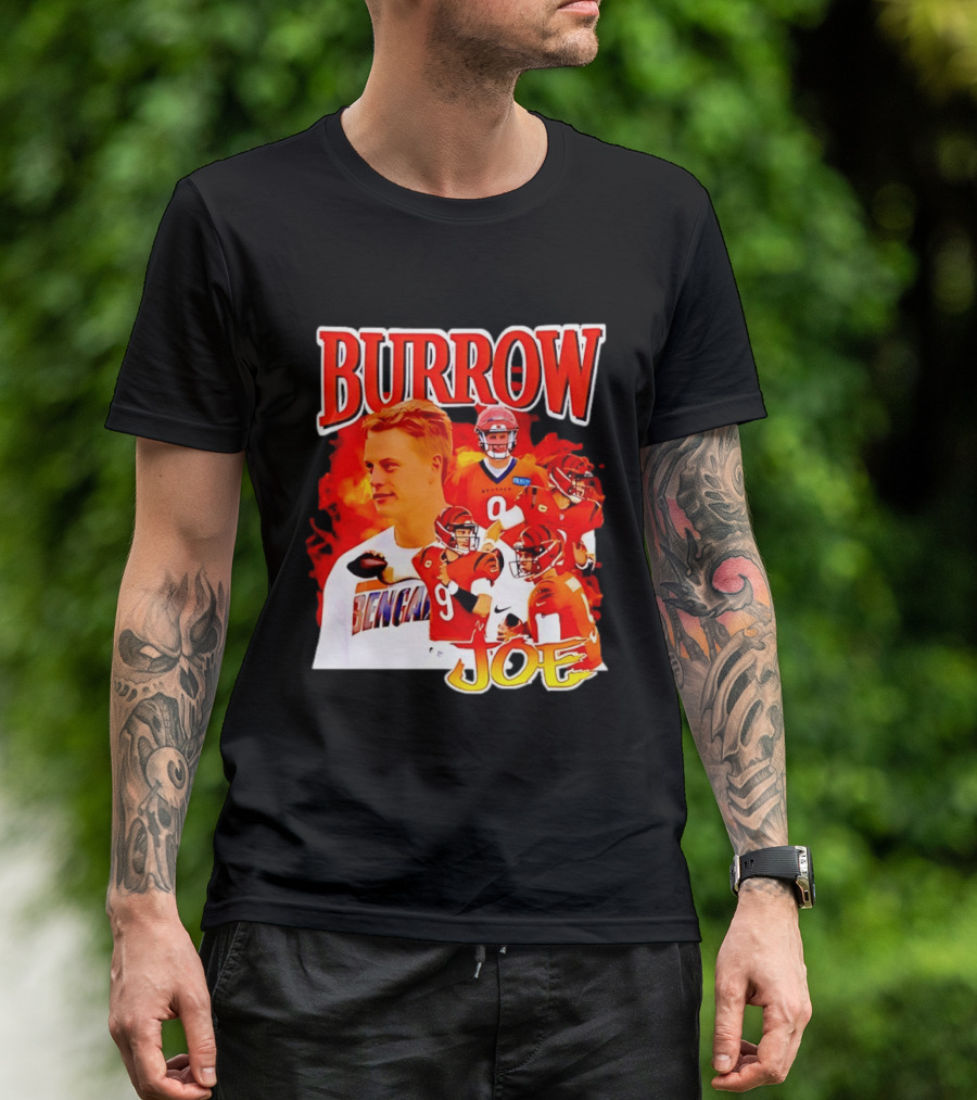Burrow Joe 9 Cincinnati Bengals Football Star Blazing T-Shirt