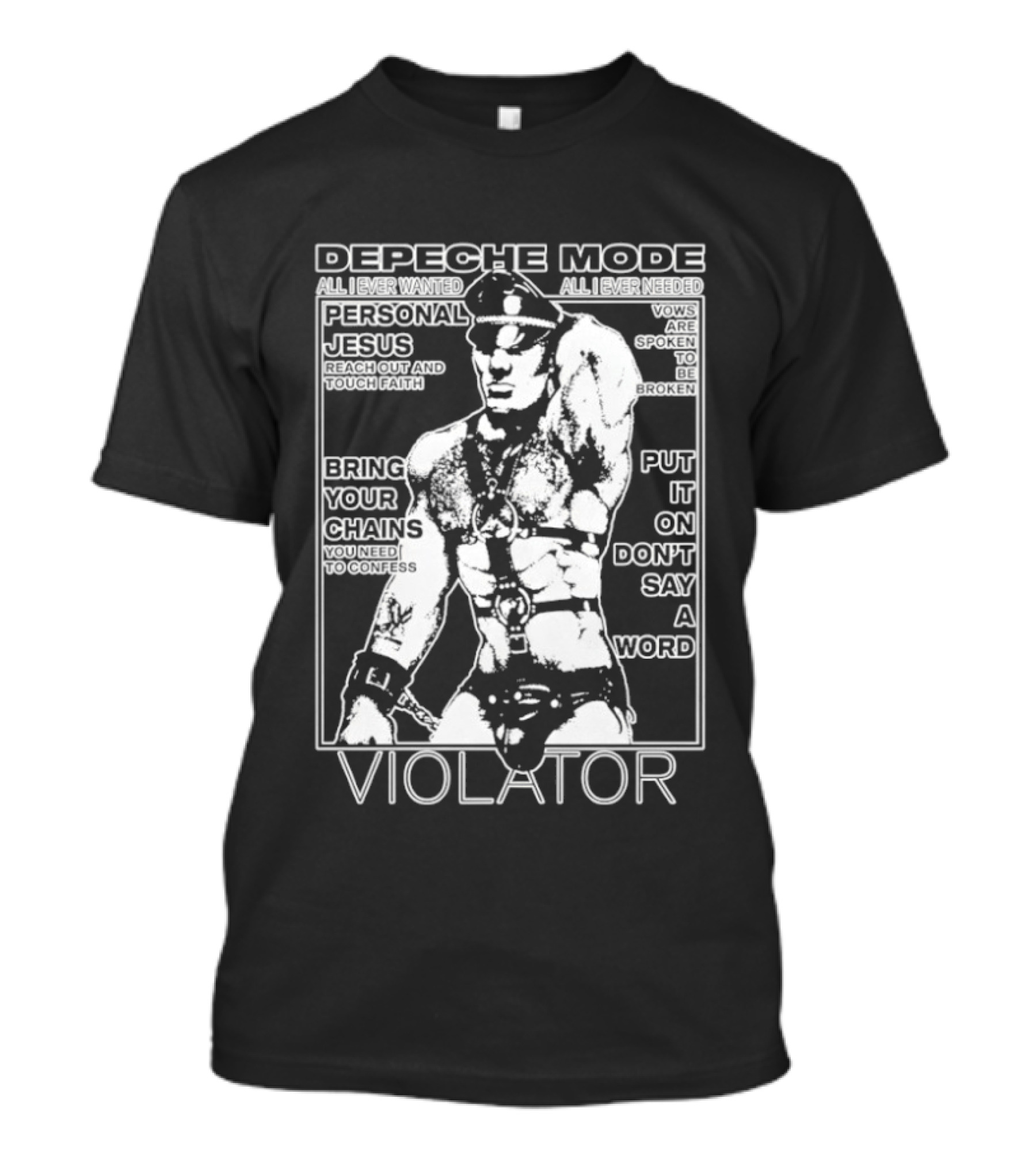 Depeche Mode Violator Personal Jesus Bring Your Chains Put It On Don't Say A Word T-Shirt