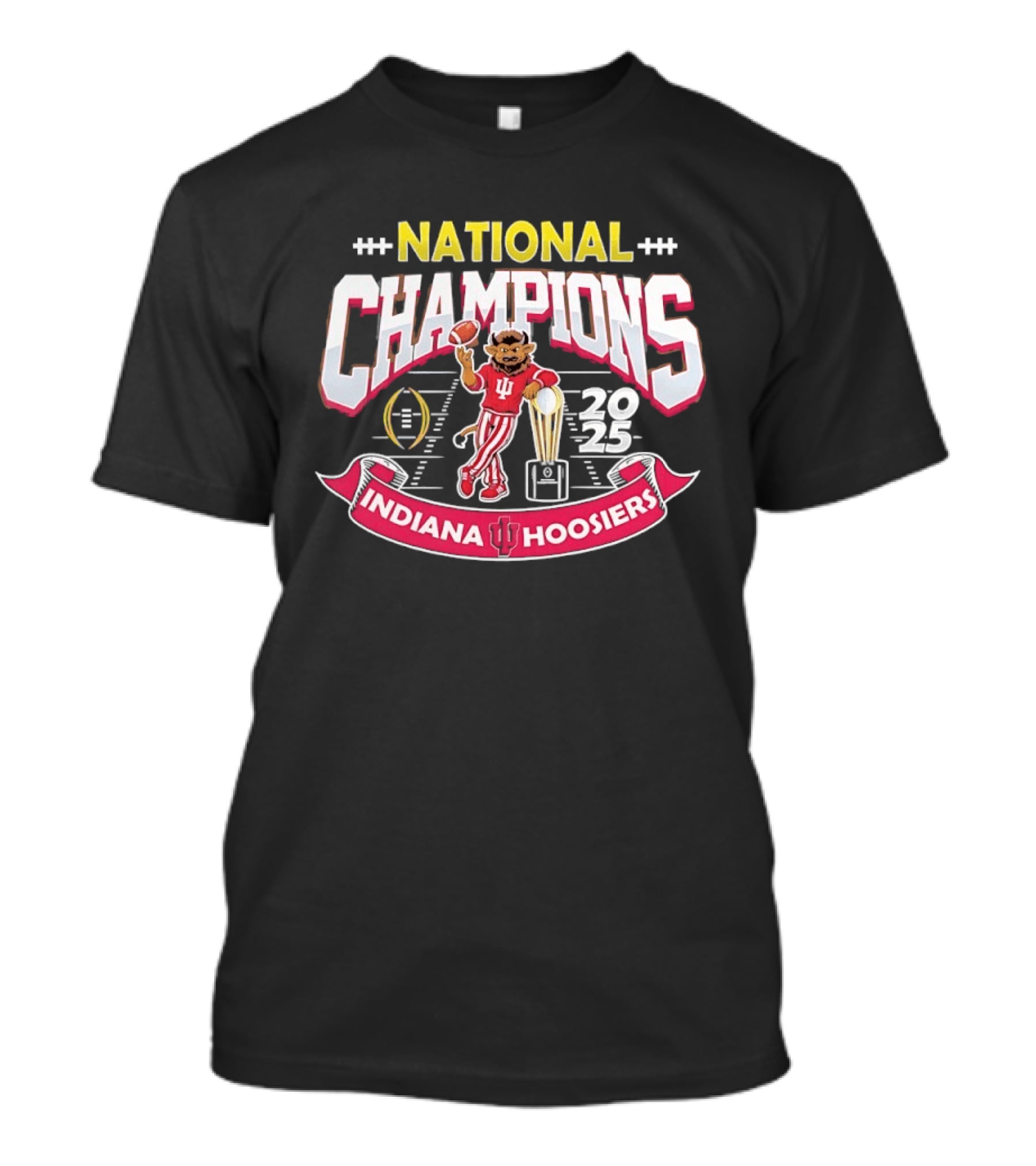 Indiana Hoosiers National Champions 2026 Football Trophy Celebration T-Shirt