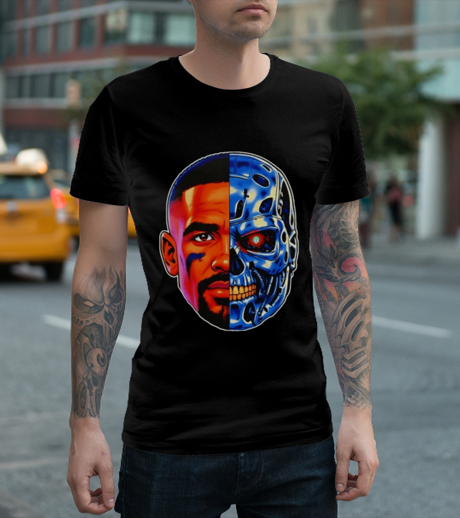 Jalen Hurts The Terminator Half Face Robo Fusion T-Shirt