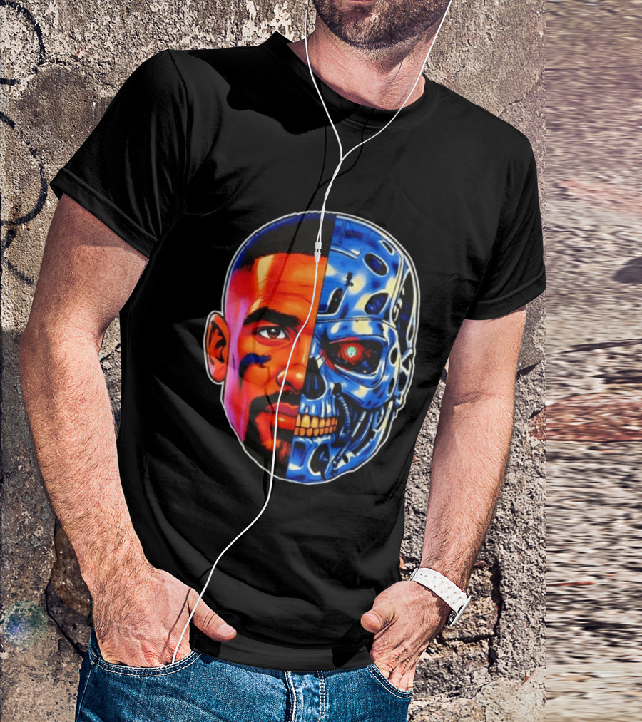 Jalen Hurts The Terminator Half Face Robo Fusion T-Shirt