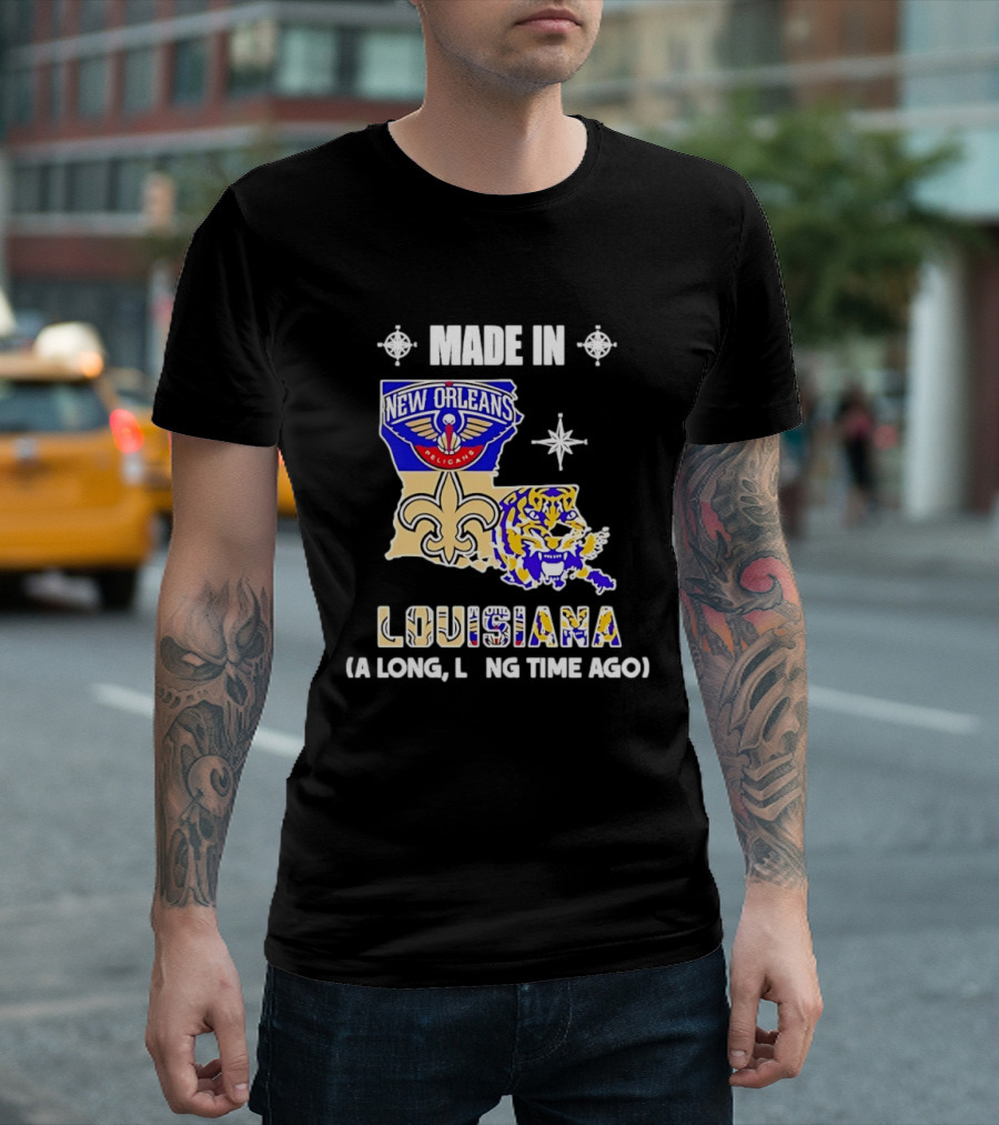 New Orleans Pelicans And Louisiana State Mashup A Long Long Time Ago T-Shirt