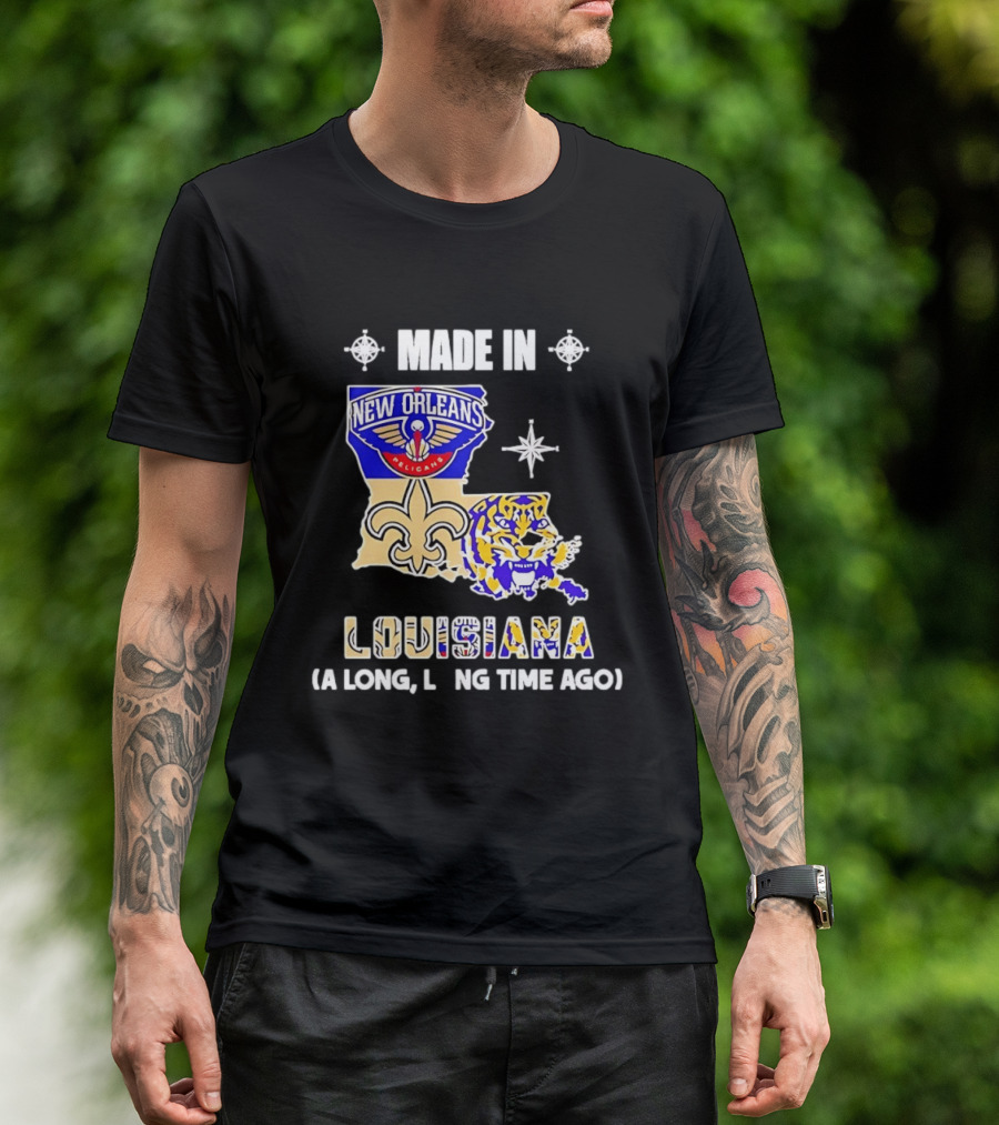 New Orleans Pelicans And Louisiana State Mashup A Long Long Time Ago T-Shirt