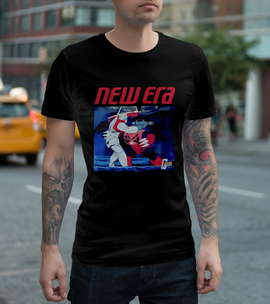 New Era Gundam 1979 Anime Battle Scene T-Shirt