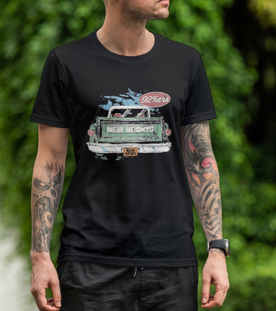 New Heights 92 Percenters Truck Vintage Style New News T-Shirt