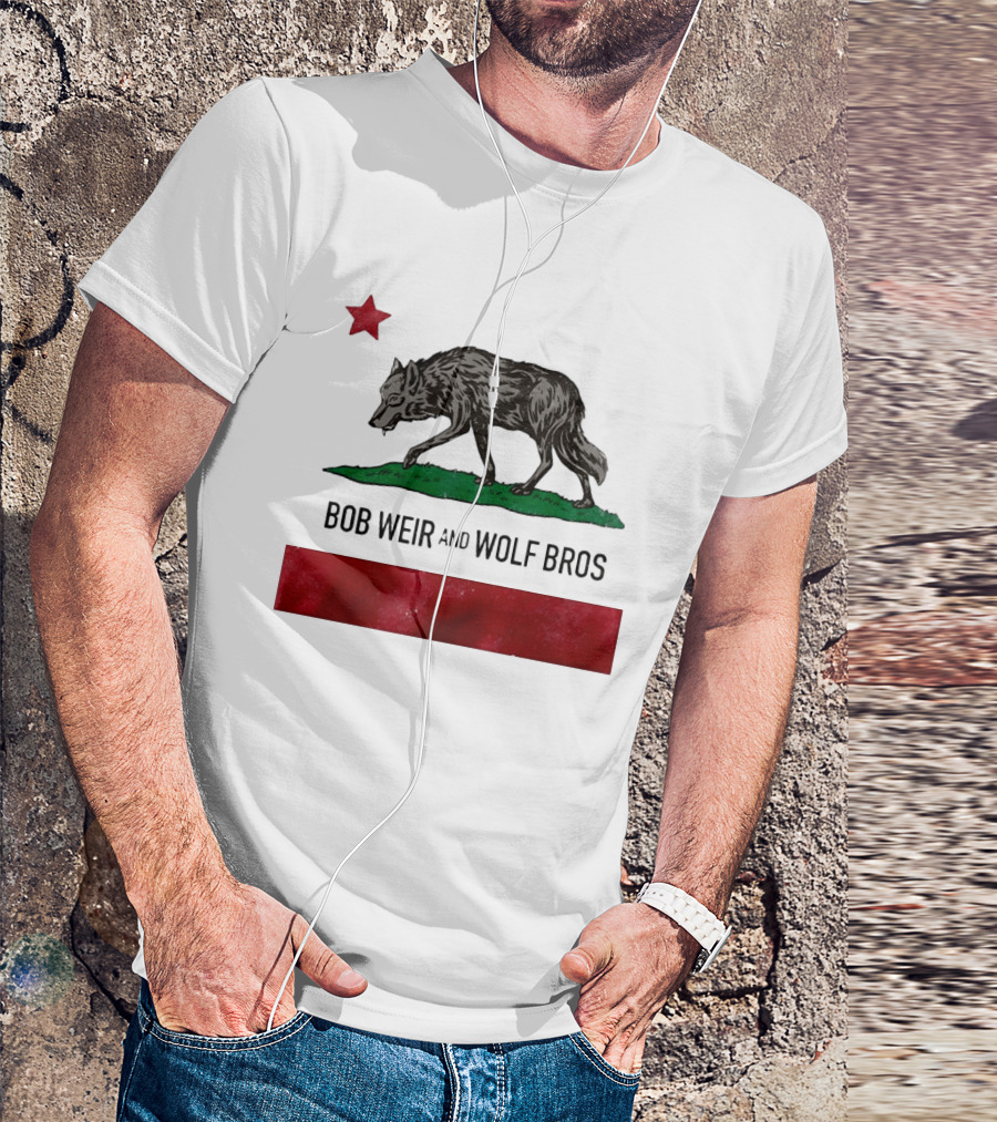 Bob Weir And Wolf Bros California Republic Wolf Star T-Shirt