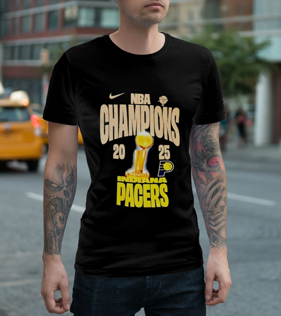 NBA Champions 2025 Indiana Pacers Trophy Nike T-Shirt