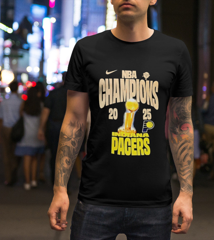 NBA Champions 2025 Indiana Pacers Trophy Nike T-Shirt