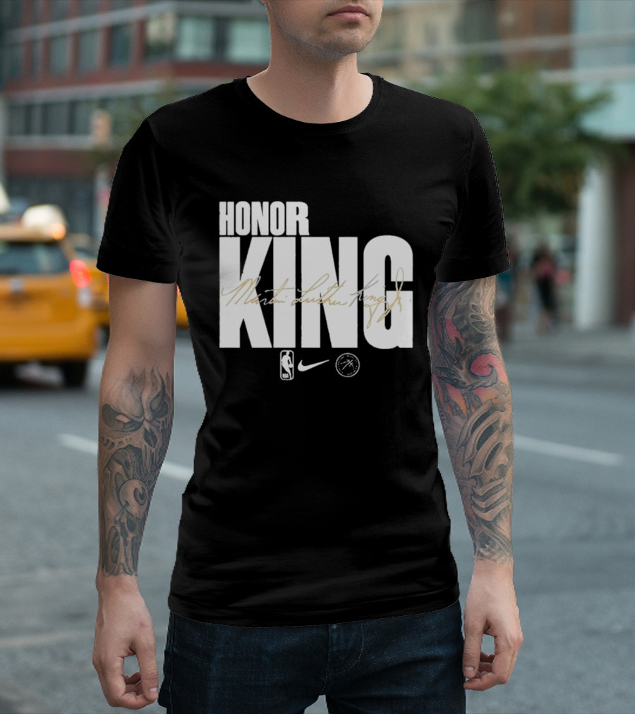 Honor King Martin Luther King Jr NBA Nike Los Angeles Lakers T-Shirt