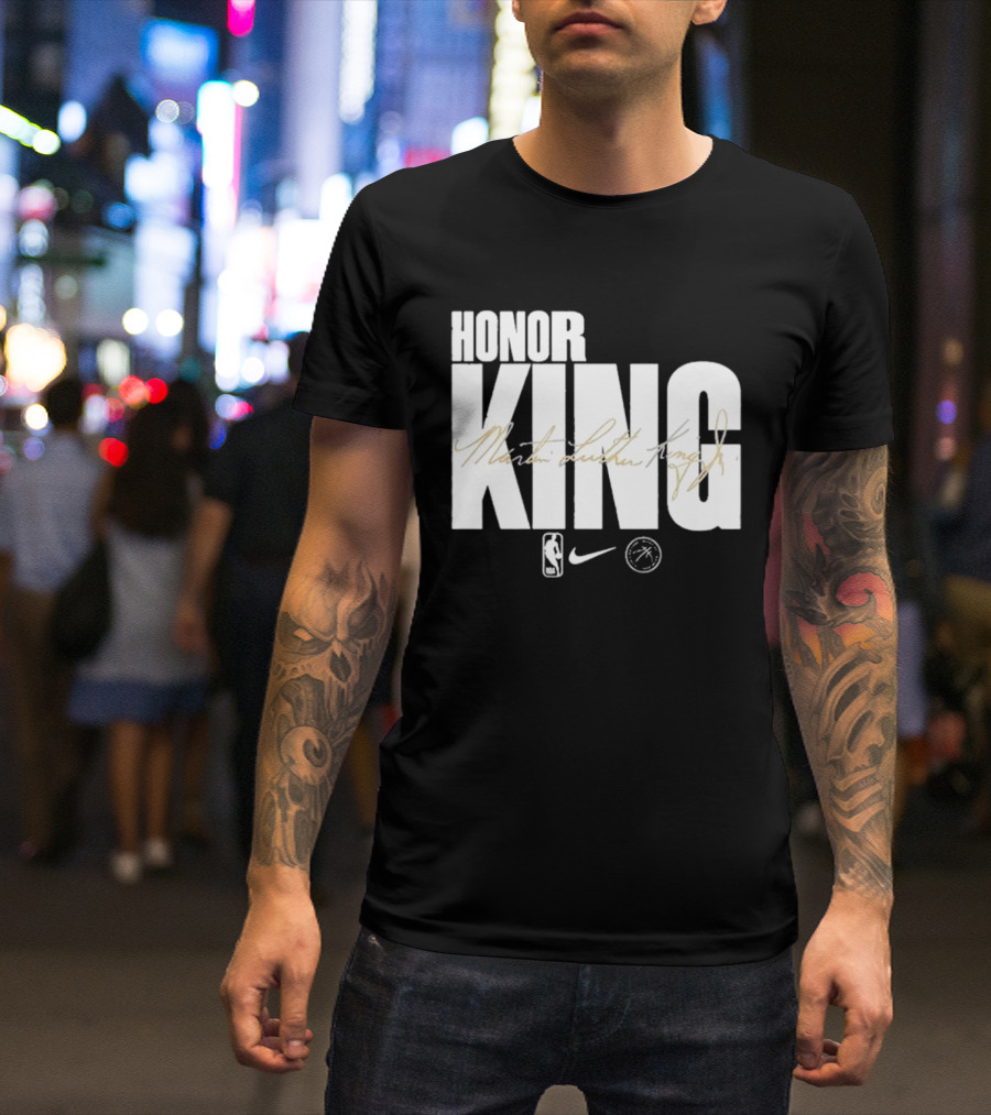 Honor King Martin Luther King Jr NBA Nike Los Angeles Lakers T-Shirt