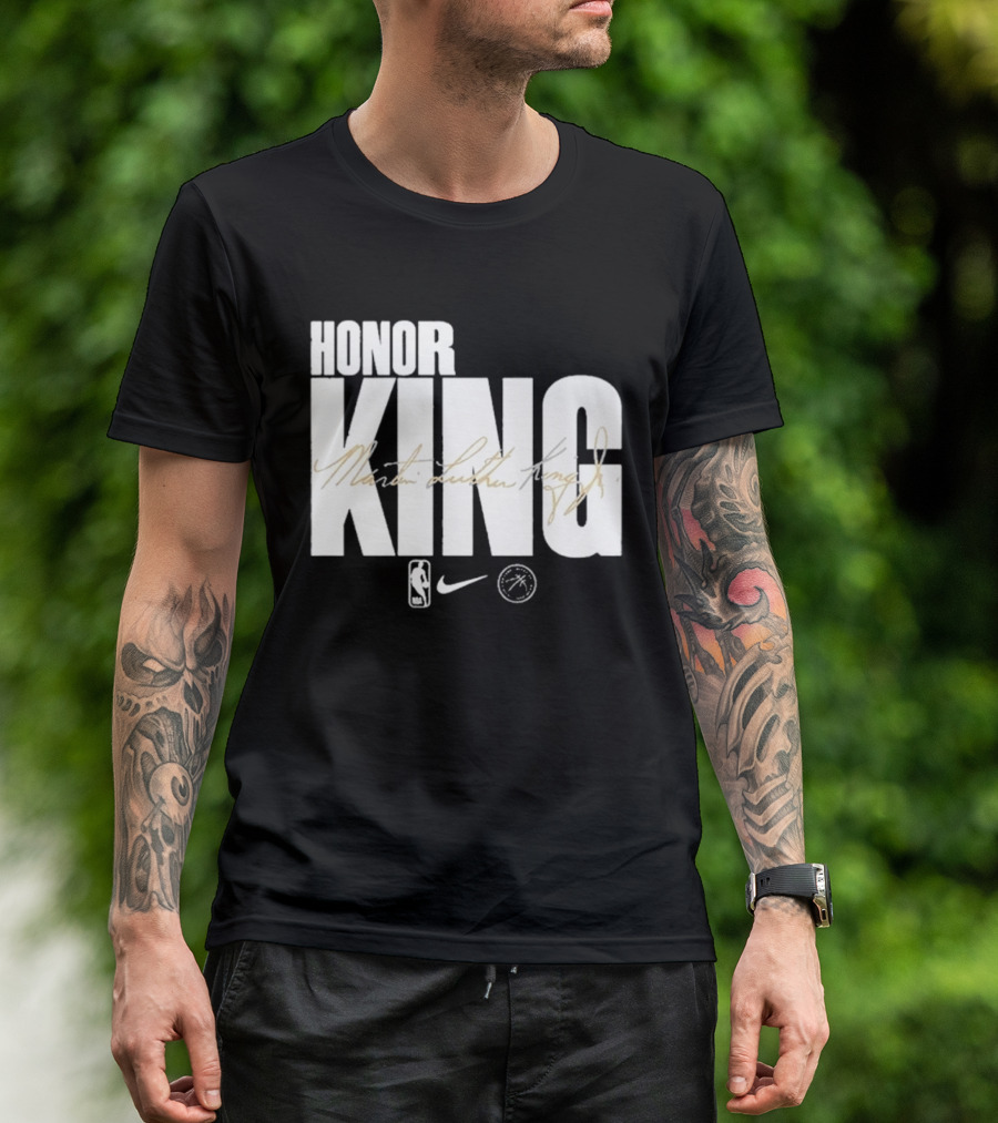 Honor King Martin Luther King Jr NBA Nike Los Angeles Lakers T-Shirt