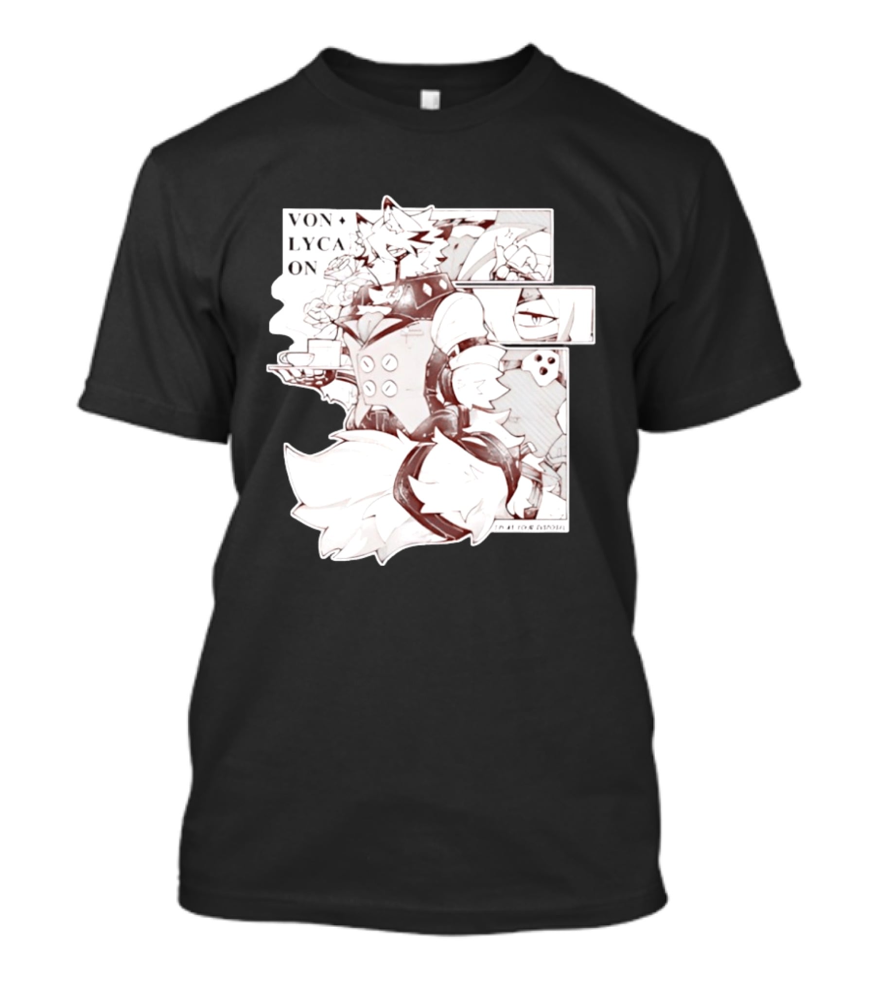 Von Lycaon Monochrome Comic Tea Time T-Shirt
