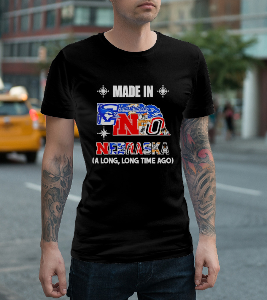Made In Nebraska Long Time Ago College Sports State T-Shirt